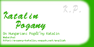 katalin pogany business card